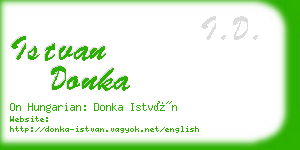istvan donka business card